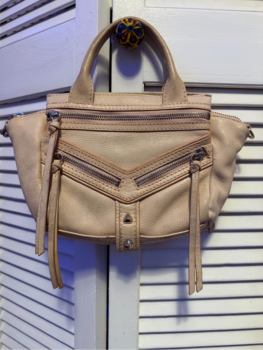 Botkier New York Beige Women’s 100% Leather Satchel Handbag